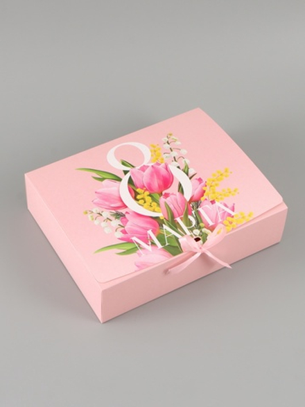 Коробка подарочная «С 8 марта», 31 х 24.5 х 8 см 9227561
