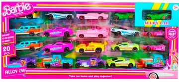Набор металлических машинок Barbie 20в1