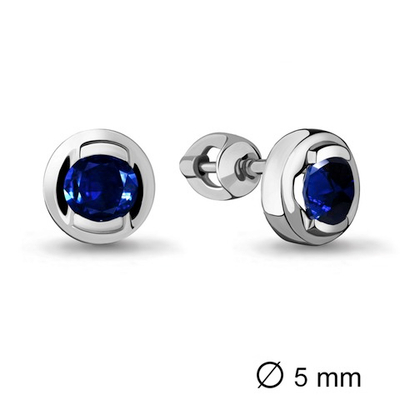 942364 Серьги из Золота с сапфирами