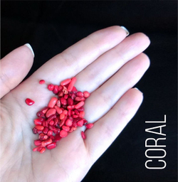 Натуральный коралл Coral, 2-4 мм, 100 гр.