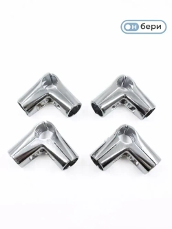 Соединитель угловой трех труб к системе Joker, UNO 04, КОМПЛЕКТ 4ШТ