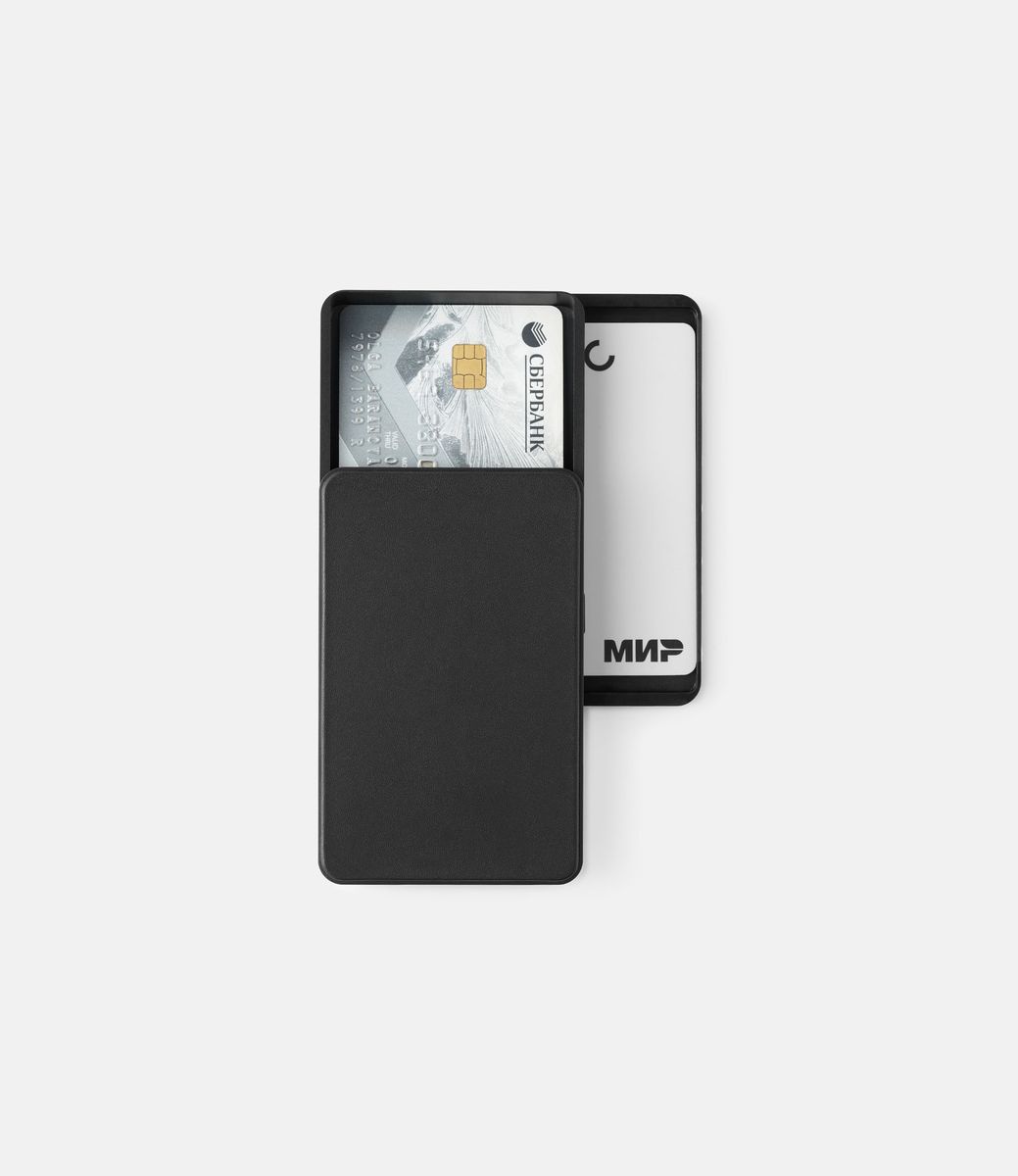 Zenlet Wallet 2+ Leather Ultra Black — кошелёк из алюминия и кожи