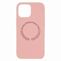 Силиконовый чехол Silicon Case с MagSafe для iPhone 12, 12 Pro (Пудровый)