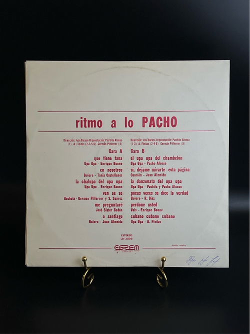 LP Pacho Alonso ‎– Ritmo A Lo Pacho. Виниловая пластинка 12 дюймов. Куба 1975 год.