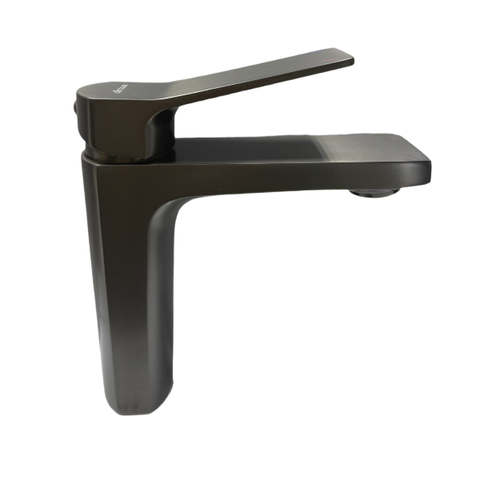 Смеситель для раковины латунь цвет оружейная сталь