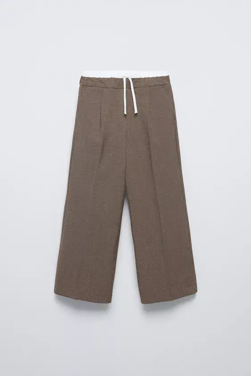 ZARA БРЮКИ С ДВОЙНОЙ ТАЛИЕЙ, СВЕТЛО-БЕЖЕВЫЙ