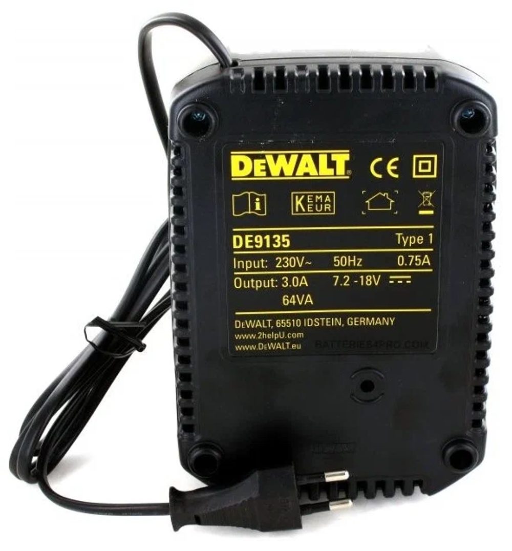 Зарядное устройство DeWALT DE9135, 7.2 В