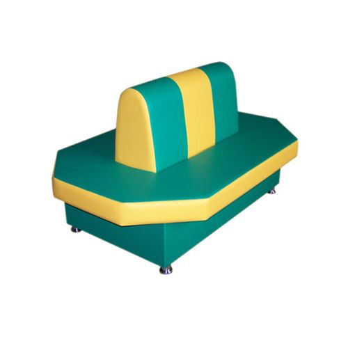 Диван круговой для раздевания, зеленый/желтый