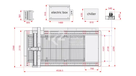 Базовый лазерный станок HGTECH SMART3015 3 кВт для резки листов металла
