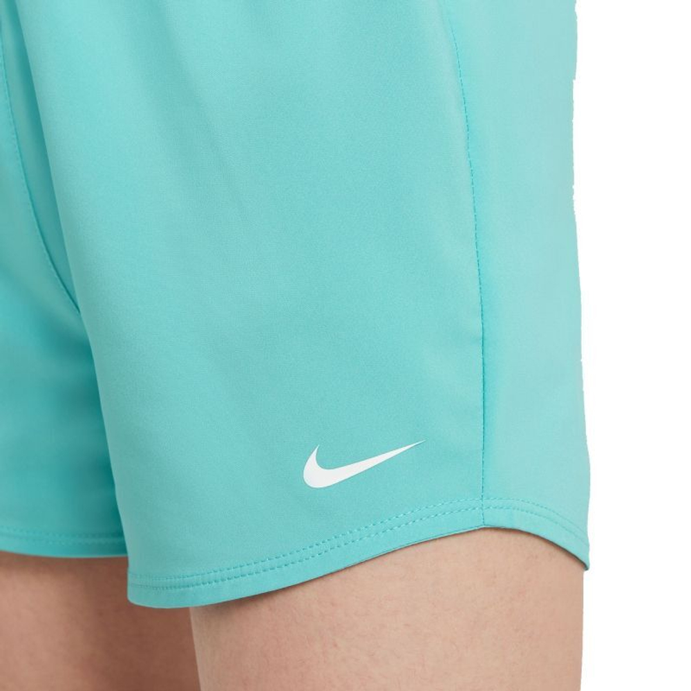 Шорты для девочки теннисные Nike Kids Dri-Fit One High-Waisted Woven Training Shorts - Бирюзовый
