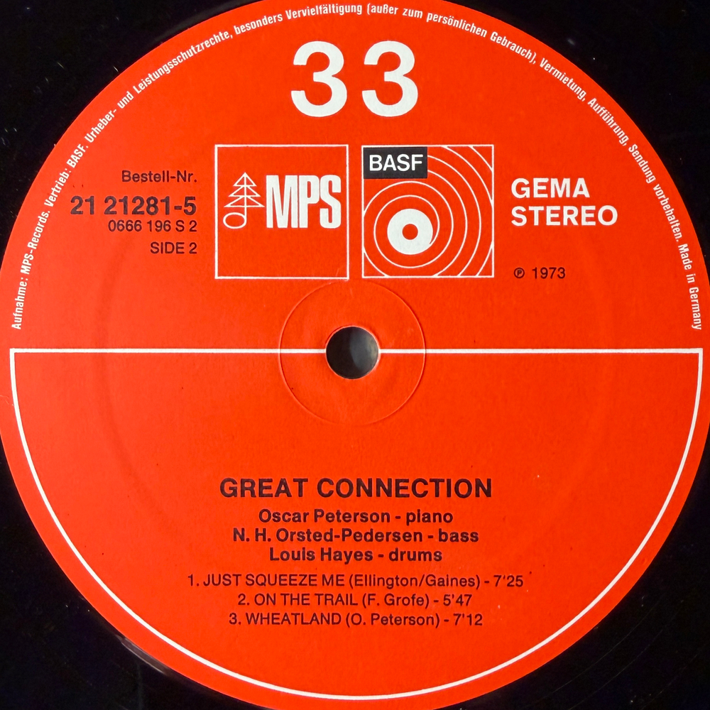 Oscar Peterson ‎– Great Connection (Германия 1974г.)
