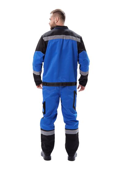 Костюм "Волгарь" брюки (василек/черный)