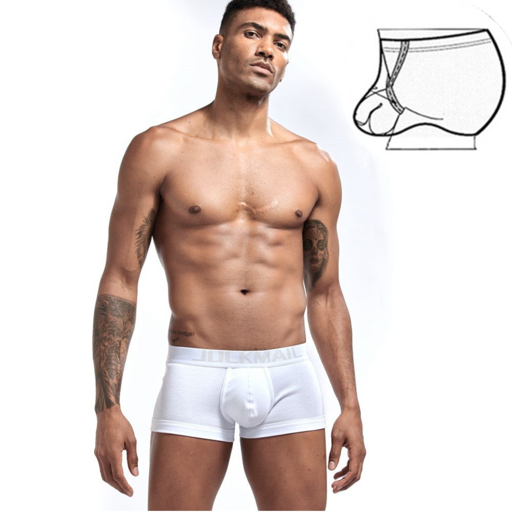 Мужские трусы хипсы белые JOCKMAIL JM6032-1