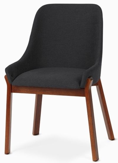 Обеденный стул Safia ткань серый графит, деревянные ножки цвет орех