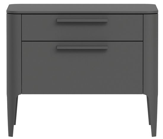 Тумба прикроватная Type 2 ящика ширина 60 см (темно-серый)