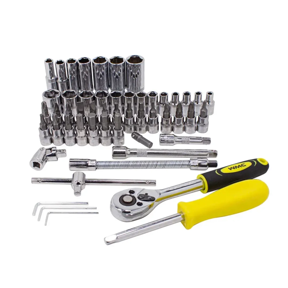 Набор инструмента 53пр. 1/4''(6-гран.)(4-14мм, головки глубокие 6-14мм) WMC TOOLS WMC-2531-5 EURO