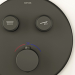 Душевой комплект Sancos Space встраиваемый c термостатическим смесителем, цвет черный матовый , арт. SC3006MB