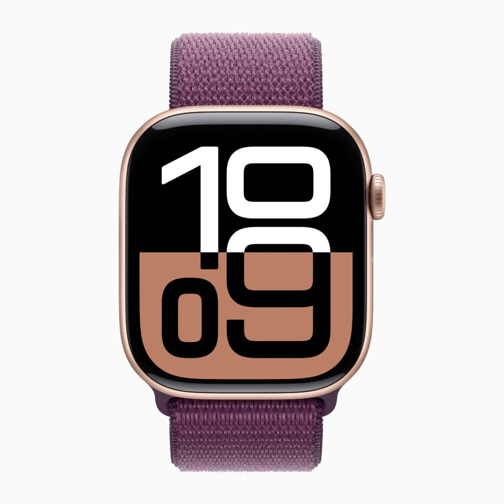 Часы Apple Watch Series 10 42mm Rose Gold Aluminium Case, Sport Loop (Plum)