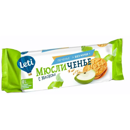 Печенье Мюсличенье Leti с яблоком 110 гр