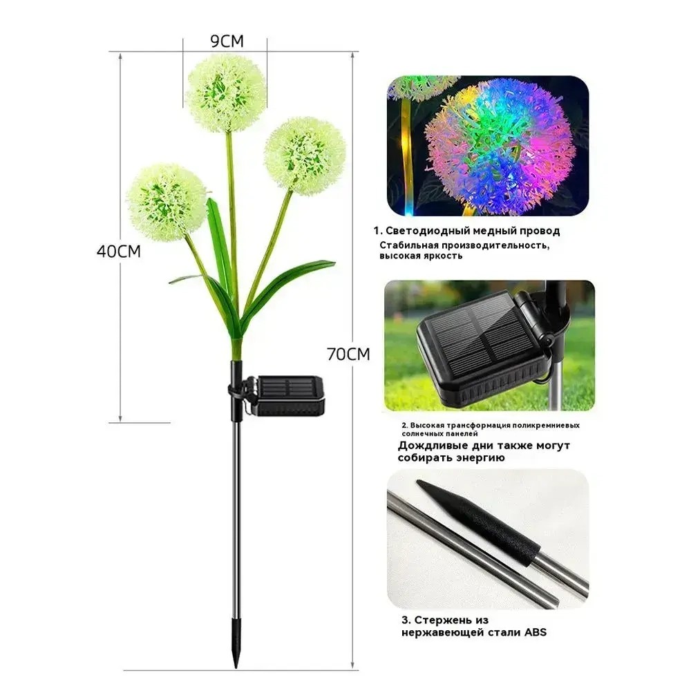 Уличный светильник, LED, количество ламп:3шт