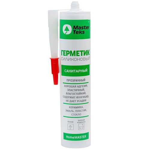 Герметик силиконовый санитарный MasterTeks бесцветный 260 мл