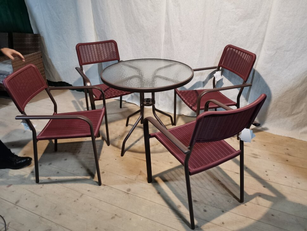 Набор дачной мебели  Элегия (коричневый, синий , красный)