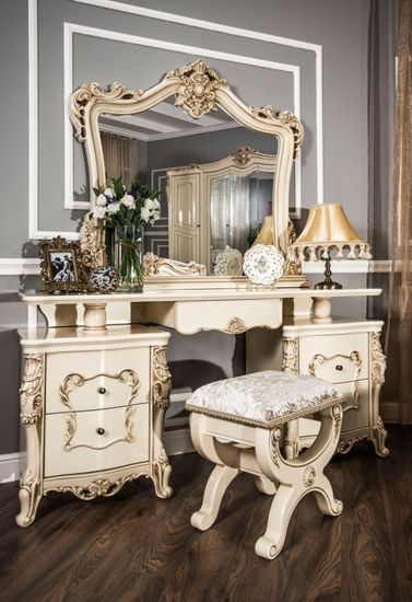 Зеркало ДЖОКОНДА для туалетного столика крем глянец