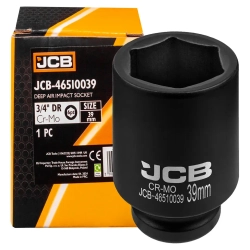 Головка ударная глубокая 39мм (6гр.), 3/4'' JCB JCB-46510039