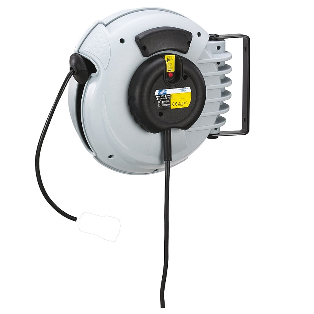 Кабельная катушка, 230 В, длина провода 20 м, 2х1,0мм, GARTEC (Италия)