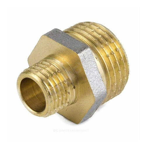 Ниппель переходной никель 15*10 (1/2*3/8)