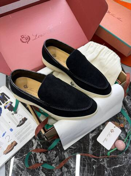 Лоферы Loro Piana вставка из кожи крокодила