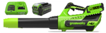 Воздуходувка аккумуляторная Greenworks Арт. 2408207UGB, 40V, АКБ 5Ач и быстрое ЗУ