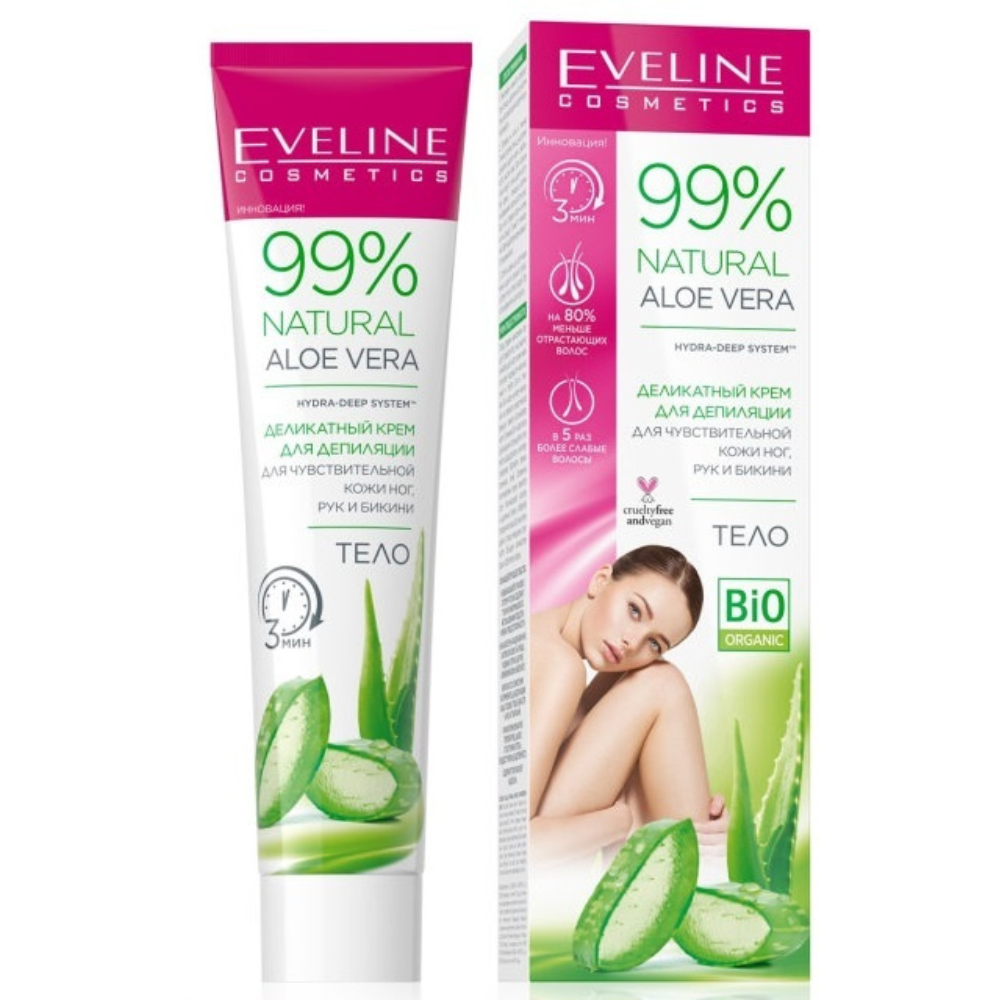 Крем Деликатный депиляторный EVELINE Aloe Vera 125 мл