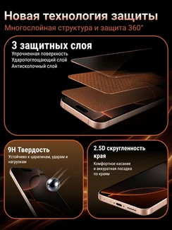 Защитное стекло антишпион для iPhone 16 Pro / 17 с автоматической установкой SmartDevil