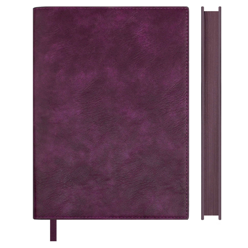 Ежедневник недатированный ESCALADA, А5+, 160 л., арт. 70582/ 10 ФЛАНСТЕР БОРДОВЫЙ (кожзам: 175х245 мм, мягкий переплёт, запаянный край, съёмная обложка, материал обложки: искусственная кожа "Фланстэр"; способ крепления блока: вставной блок, ниткошвей