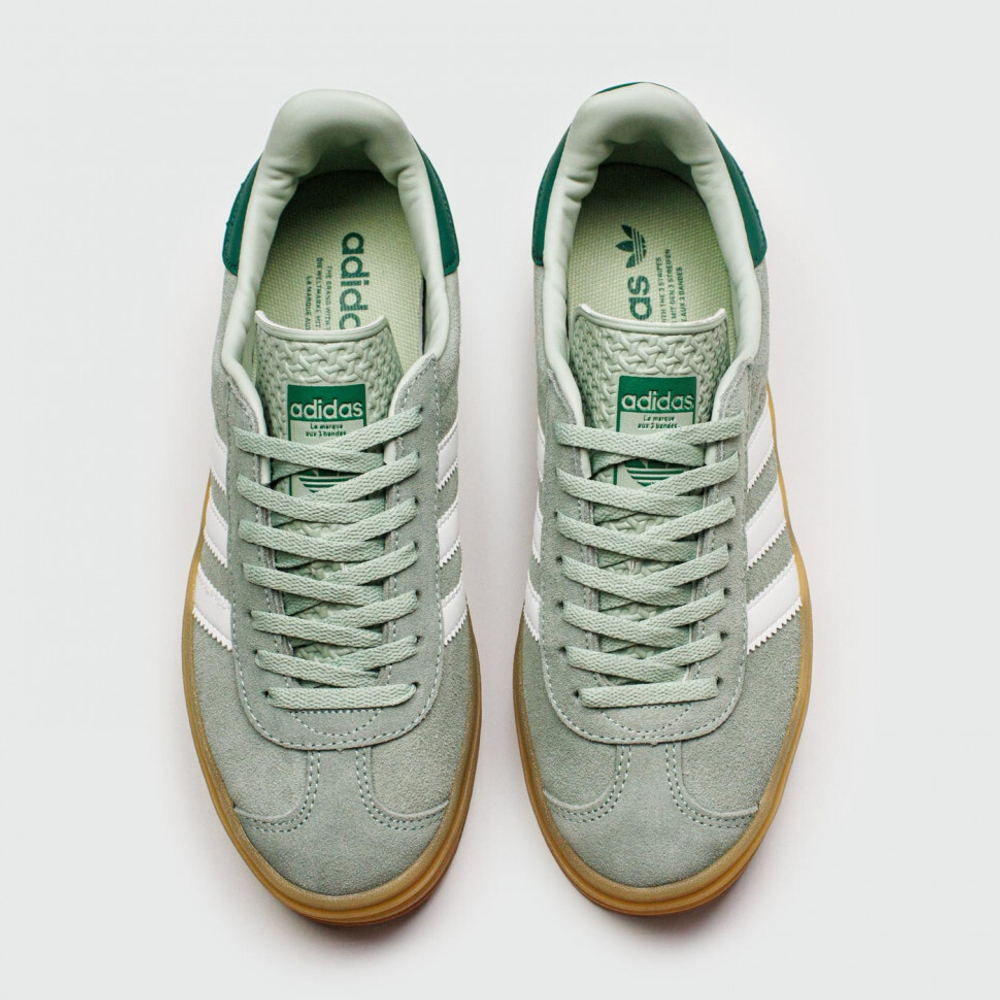 кроссовки Adidas Gazelle Bold Green / Gum Wmns