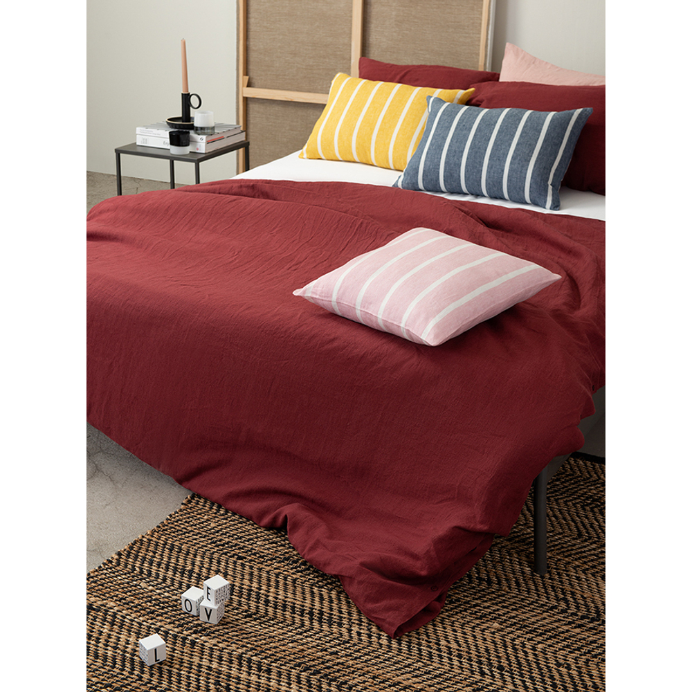 Наволочка декоративная 40x60 Tkano Essential горчичная в полоску