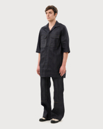 RICK OWENS DRKSHDW БРЮКИ ЦВЕТА ИНДИГО LIDO DOUBLE KNEE GETH CUT