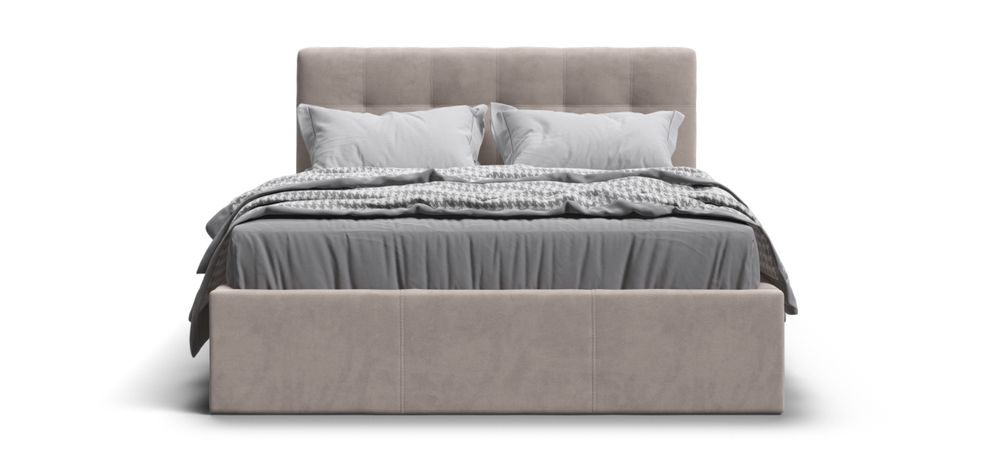 Белла Кровать без ПМ 140 Велюр Монолит латте