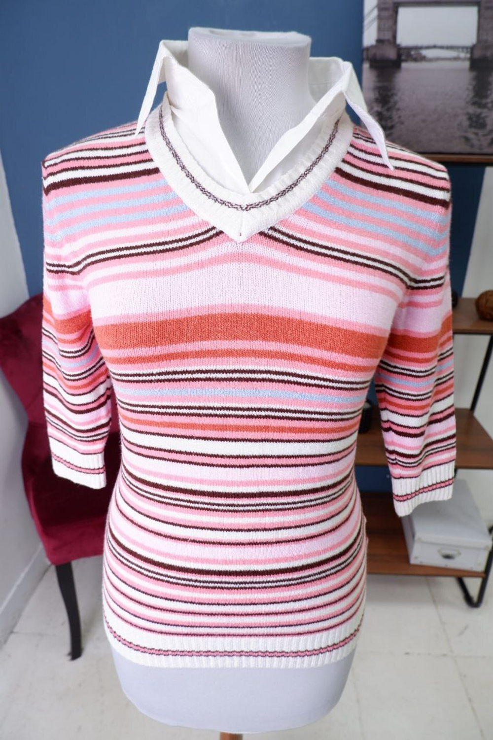 Джемпер комбинированный 42 размер