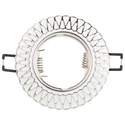 ST4 CH/WH /1 Светильник ЭРА штампованный MR16,12V/220V, 50W белый/хром | Штампованные встраиваемые светильники