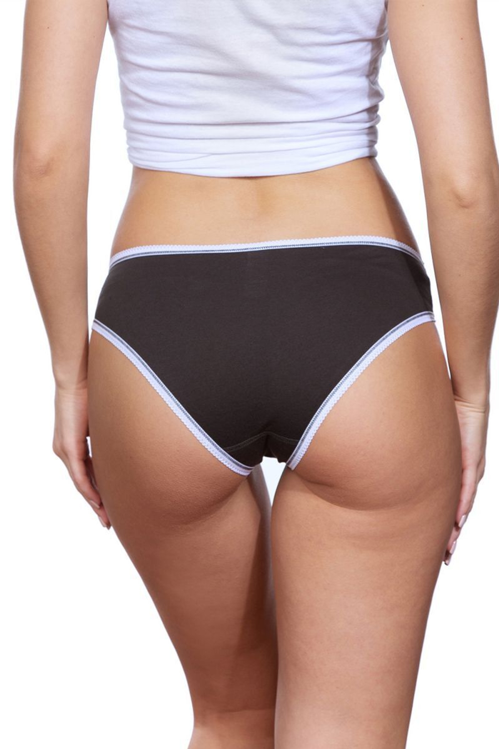 Женские трусы-слипы из хлопковой ткани (Размер: XXL) (Цвет: синий)