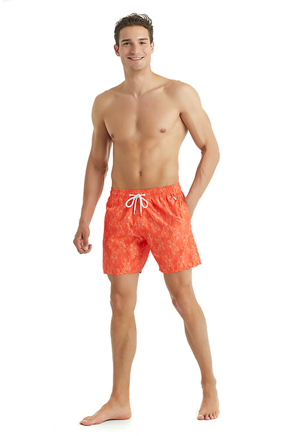 Мужские пляжные шорты оранжевый