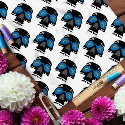 Ткань флис сахарные черепа на белом фоне