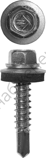 ЗУБР СКМ 25 х 5.5 мм, кровельный саморез, цинк, 1800 шт (4-300310-55-025)