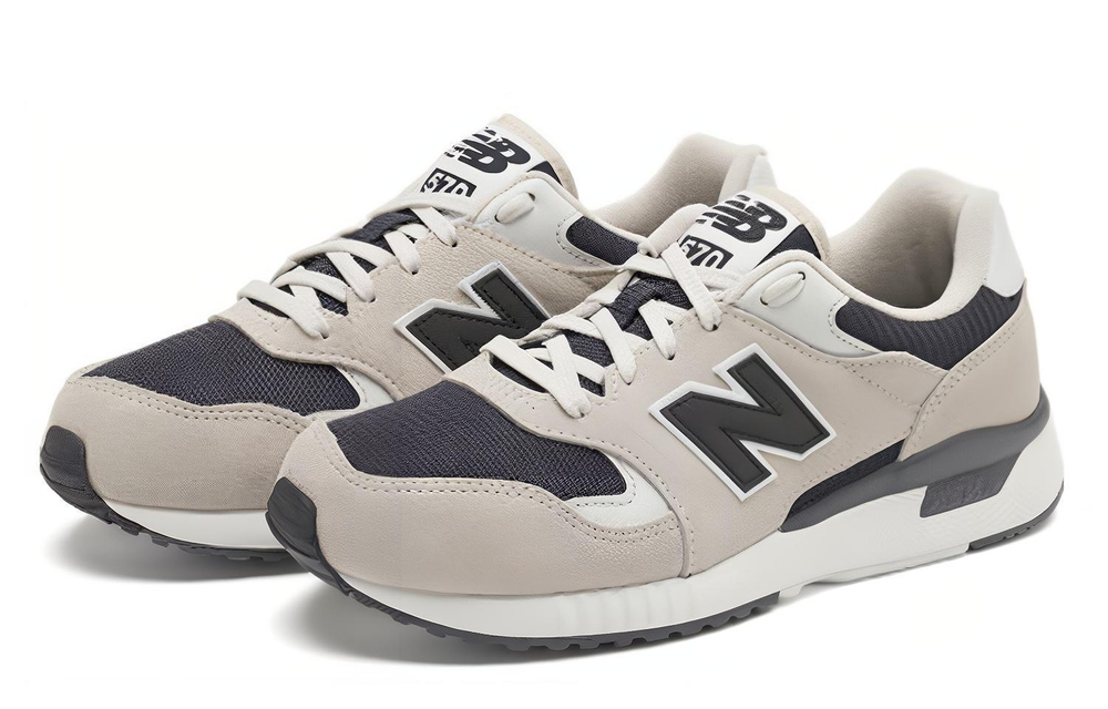 New Balance 570 Series Beige Black D Wide 'Creamwhite Black'