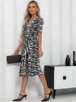 Платье с пуговицами Антонелла (синее/зебра) П15621-45М LT Collection