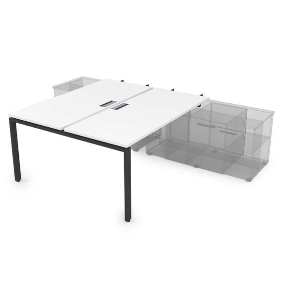 СПБН-П.984 Стол системы БЕНЧ на 2 рабочих места для крепления на тумбу, начальный (1600*1635*750)