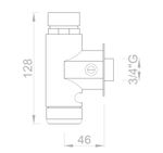 Кран настенный Luxtemp для писсуара наружного монтажа ¾” 07078.B