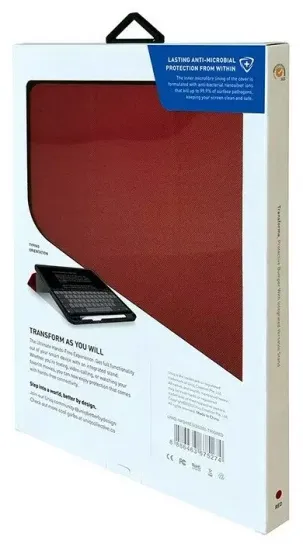 Чехол Uniq для iPad Air 10.9 (2020) Transforma Rigor Anti-microbial с отсеком для стилуса (Красный)